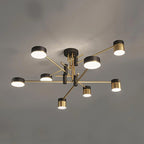 Lampa Sufitowa Nowoczesna ze Złotymi Ramionami i Diodami LED - 9