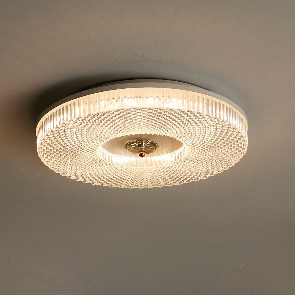 Lampa Sufitowa Nowoczesna z Okrągłym Kloszem Kryształowym - 6