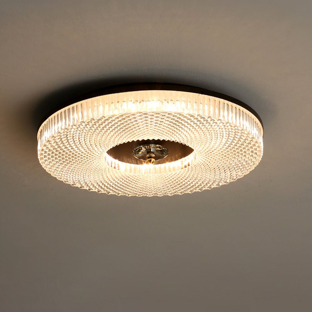 Lampa Sufitowa Nowoczesna z Okrągłym Kloszem Kryształowym - 7