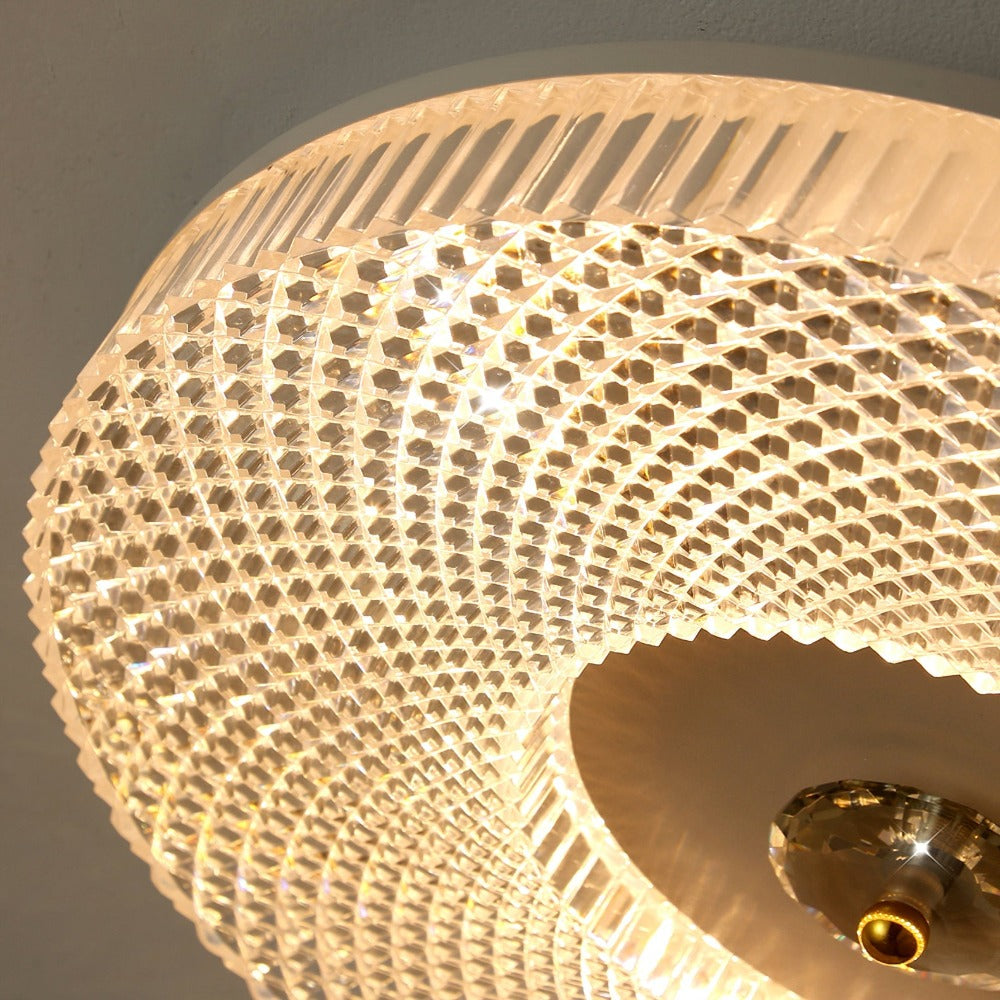Lampa Sufitowa Nowoczesna z Okrągłym Kloszem Kryształowym - 8