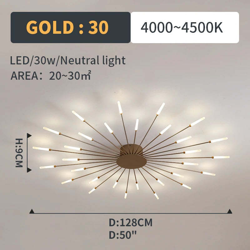 Lampa Sufitowa Modern Art Deco Wielopunktowa - 22