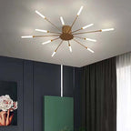 Lampa Sufitowa Modern Art Deco Wielopunktowa - Złoty