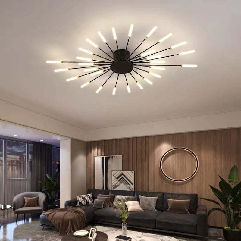 Lampa Sufitowa Modern Art Deco Wielopunktowa - Czarny