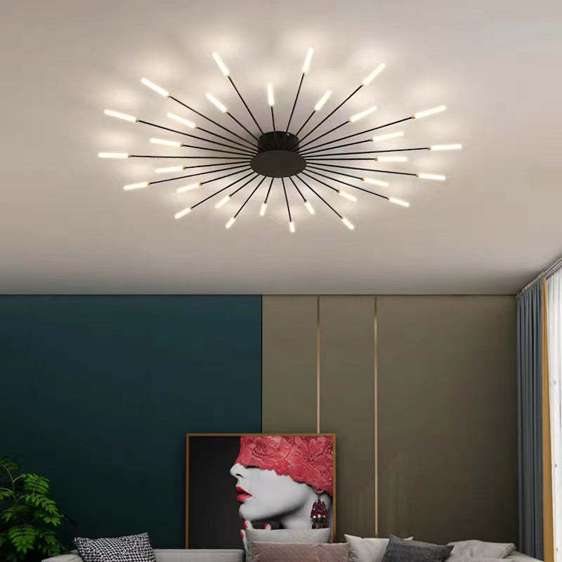Lampa Sufitowa Modern Art Deco Wielopunktowa - Czarny