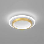 Lampa Sufitowa LED Nowoczesna z Podwójnym Pierścieniem - Złoty