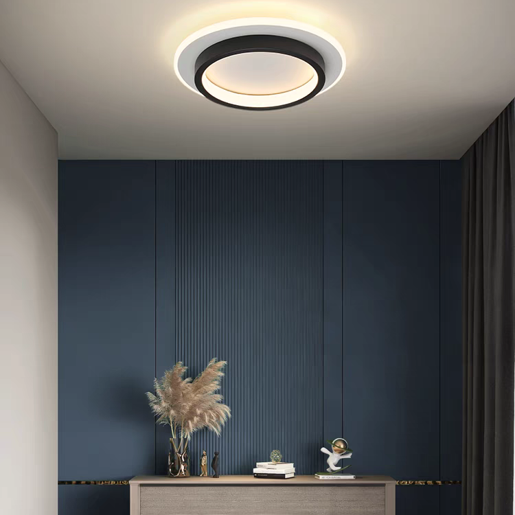 Lampa Sufitowa LED Nowoczesna z Podwójnym Pierścieniem