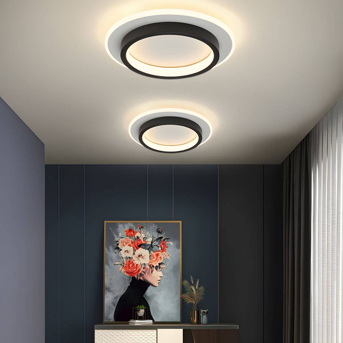 Lampa Sufitowa LED Nowoczesna z Podwójnym Pierścieniem - 8