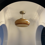 Lampa Sufitowa Retro z Okrągłym Szklanym Kloszem - 6