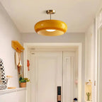 Lampa Sufitowa Retro z Okrągłym Szklanym Kloszem - 16