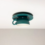 Lampa Sufitowa Retro w Kształcie Filiżanki z Gwintem G4 - Pawi zielony