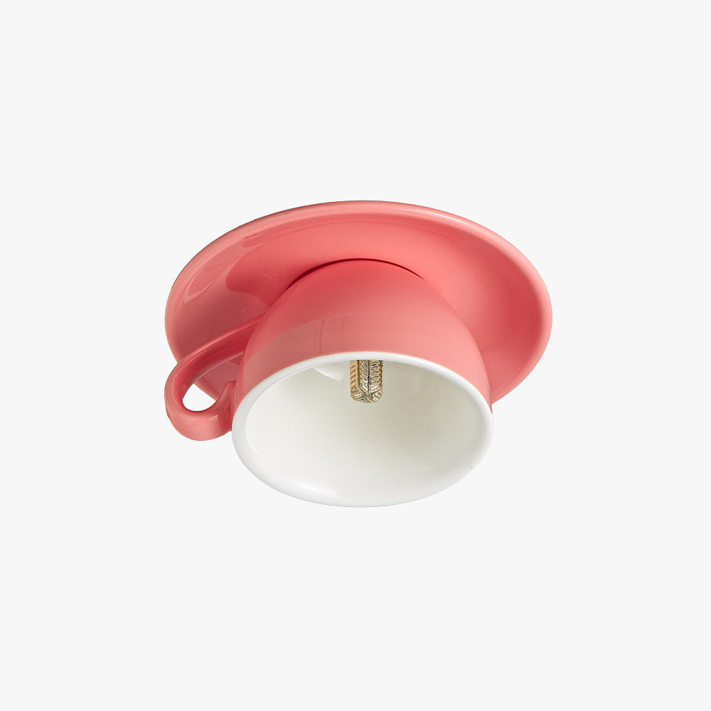 Lampa Sufitowa Retro w Kształcie Filiżanki z Gwintem G4 - 2