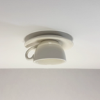 Lampa Sufitowa Retro w Kształcie Filiżanki z Gwintem G4 - Biały