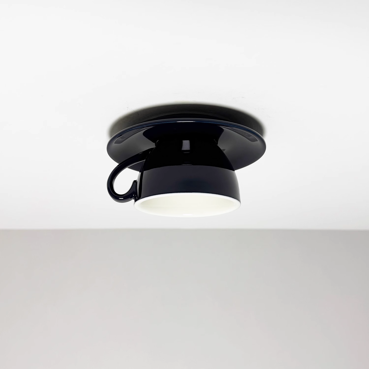 Lampa Sufitowa Retro w Kształcie Filiżanki z Gwintem G4 - Granatowy