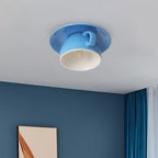 Lampa Sufitowa Retro w Kształcie Filiżanki z Gwintem G4 - Niebieski