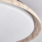 Lampa Sufitowa Rustykalna z Pierścieniem z Trawertynu - 13