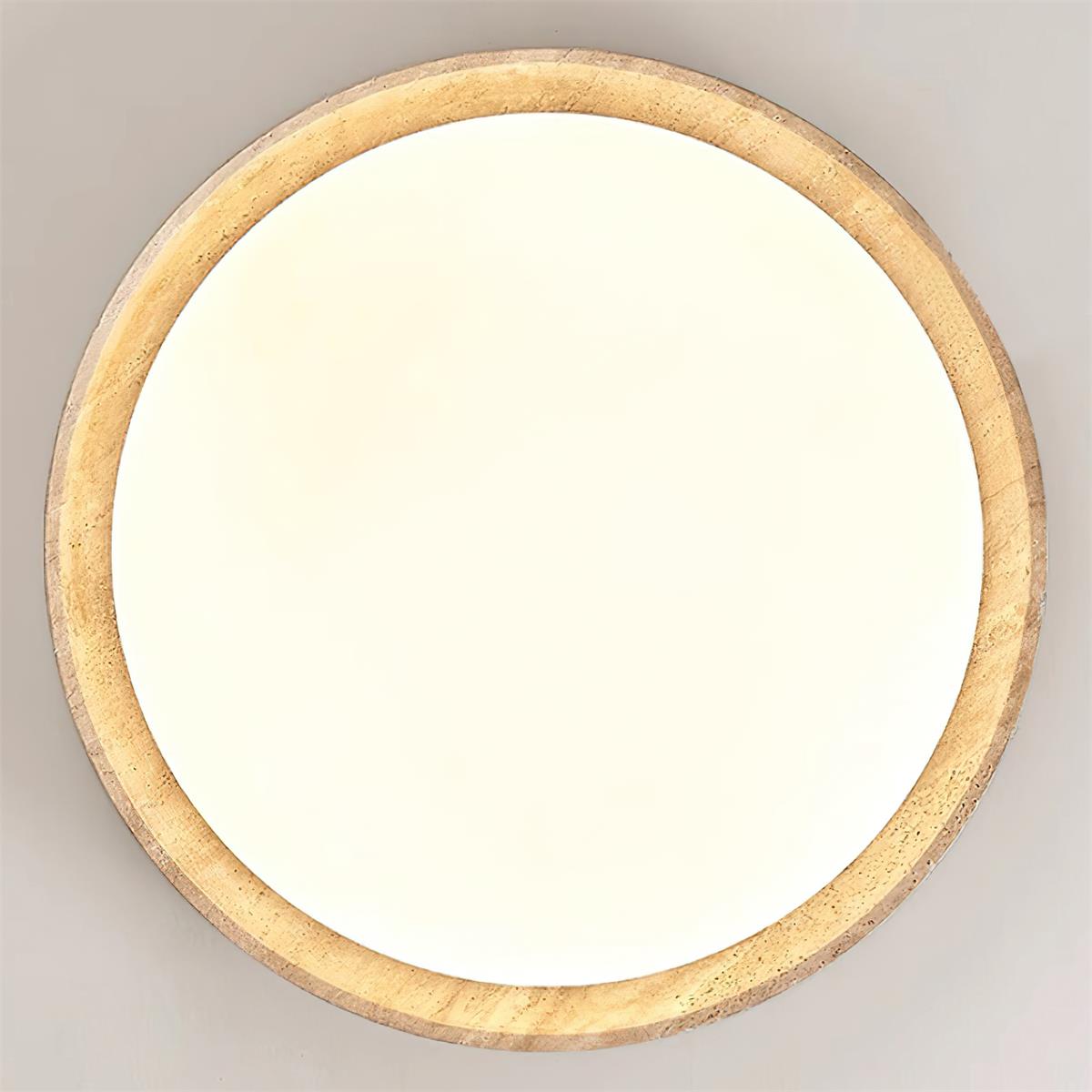 Lampa Sufitowa Rustykalna z Pierścieniem z Trawertynu - 10