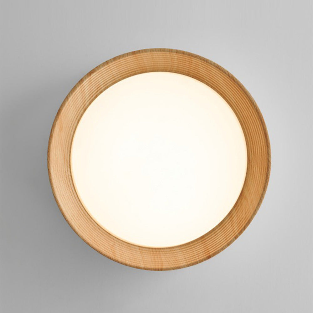Lampa Sufitowa Skandynawska z Pierścieniem w Wyglądzie Drewna - 5