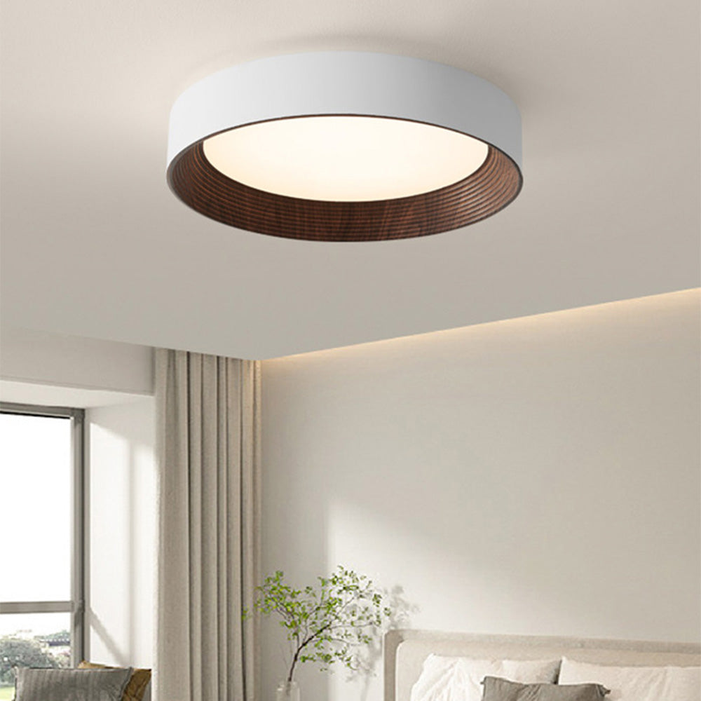 Lampa Sufitowa Skandynawska z Pierścieniem w Wyglądzie Drewna - 7