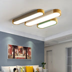 Lampa Sufitowa Skandynawska Owalna z Drewnianymi Akcentami - 7