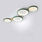 Lampa Sufitowa Skandynawska z Okrągłymi Panelami LED - Zielony
