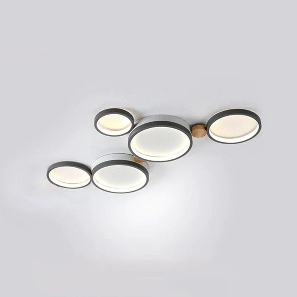Lampa Sufitowa Skandynawska z Okrągłymi Panelami LED - 25