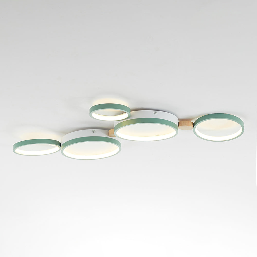 Lampa Sufitowa Skandynawska z Okrągłymi Panelami LED - 26