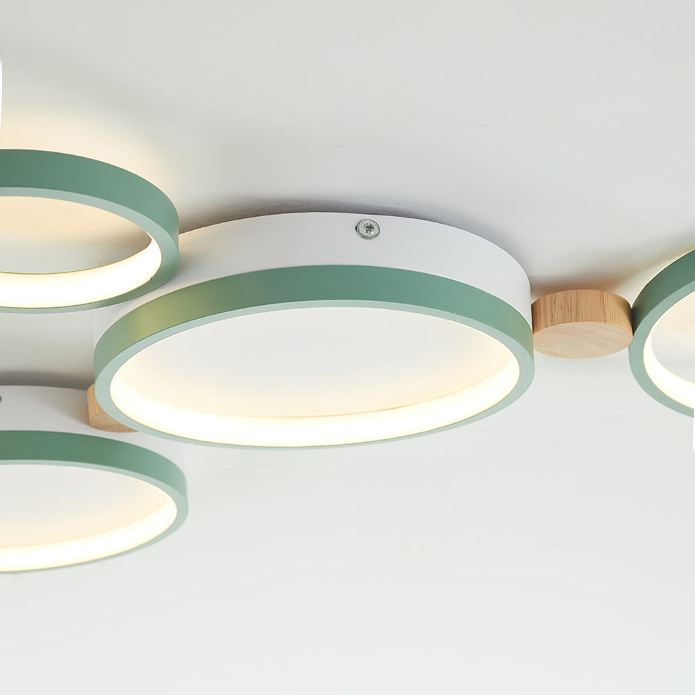 Lampa Sufitowa Skandynawska z Okrągłymi Panelami LED - 27