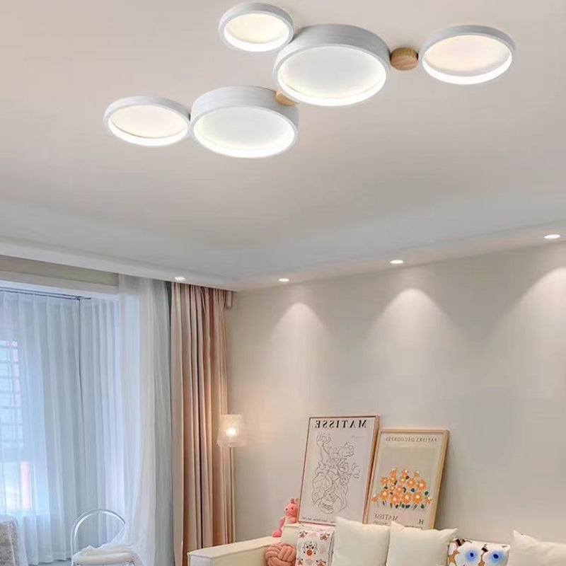 Lampa Sufitowa Skandynawska z Okrągłymi Panelami LED - 29