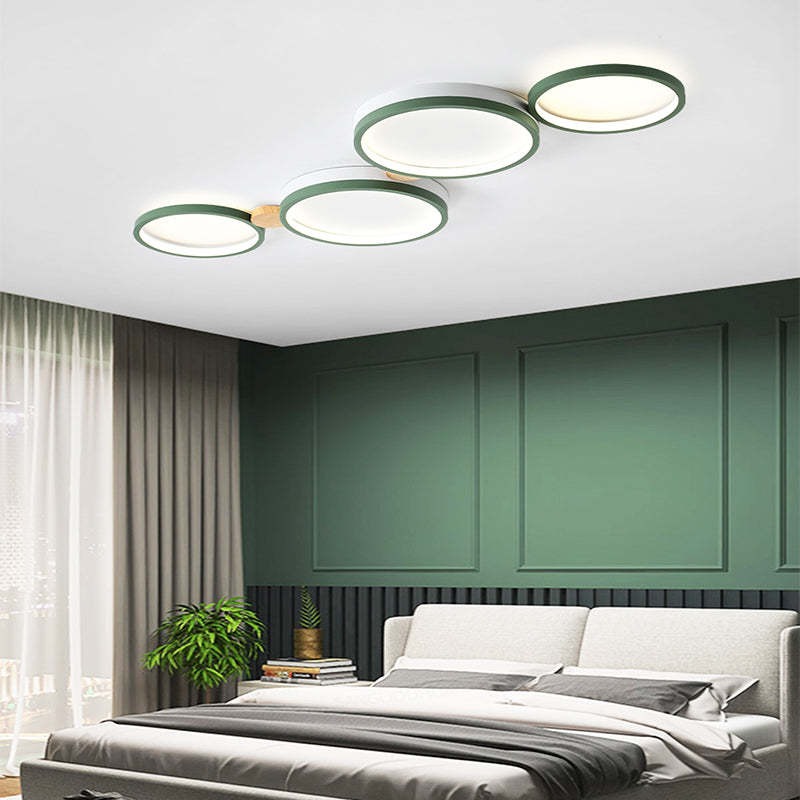 Lampa Sufitowa Skandynawska z Okrągłymi Panelami LED - 4