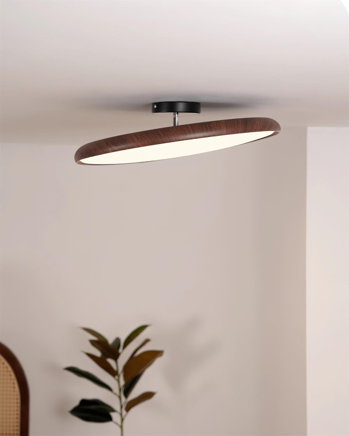 Lampa Sufitowa Skandynawska z Okrągłym Kloszem i LED - 16