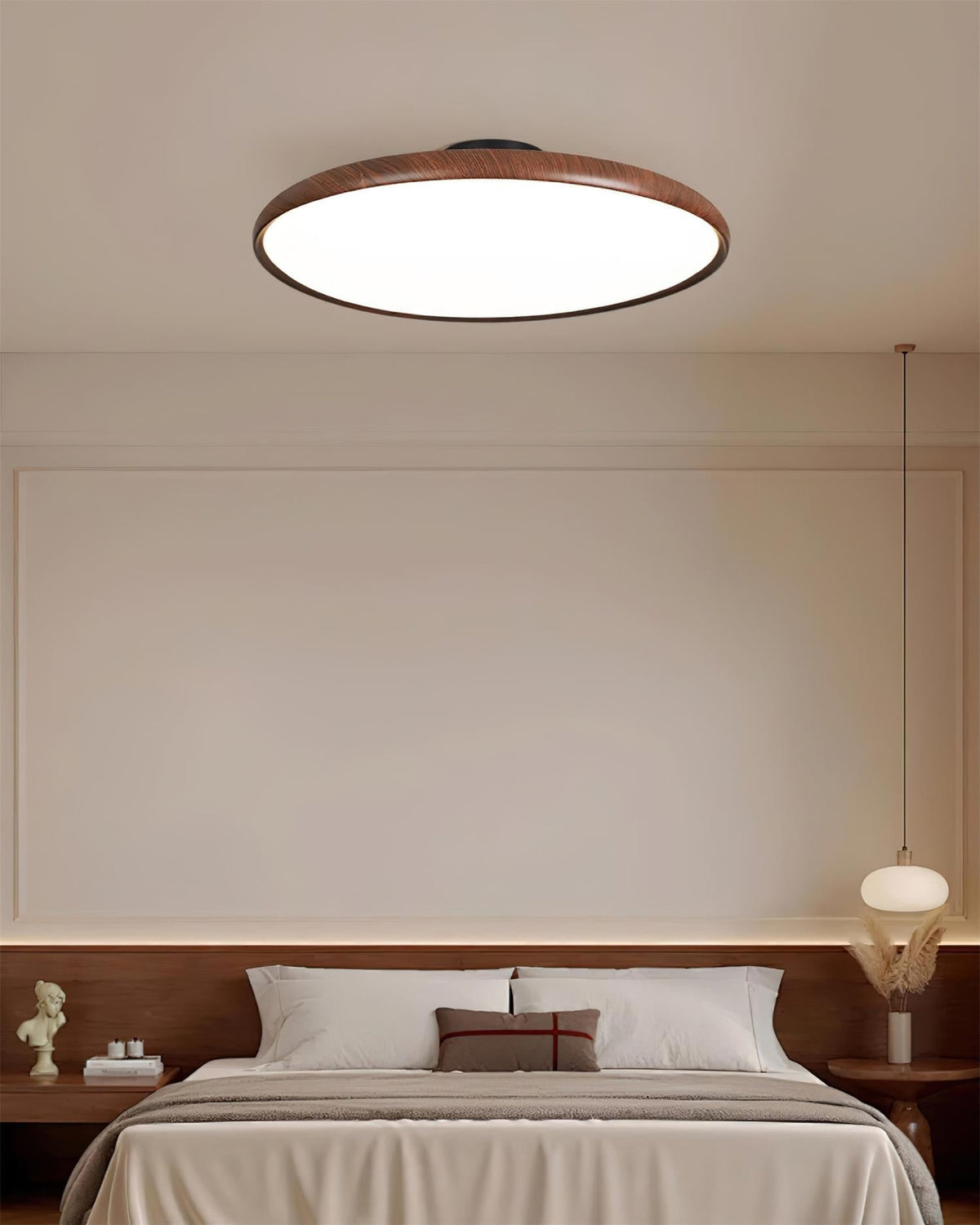Lampa Sufitowa Skandynawska z Okrągłym Kloszem i LED - 17