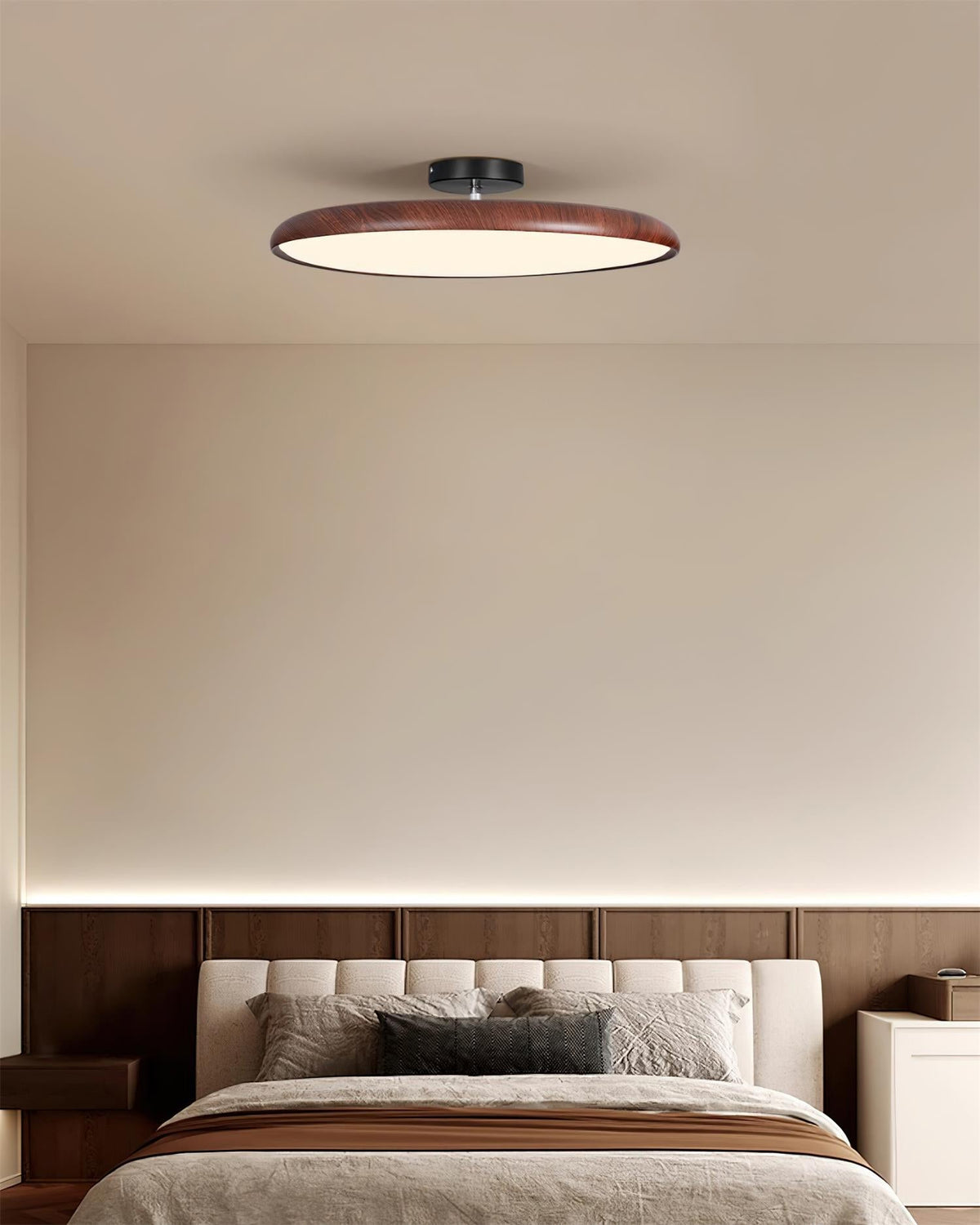 Lampa Sufitowa Skandynawska z Okrągłym Kloszem i LED - 18