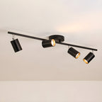 Lampa Sufitowa Modern z Obrotowymi Spotami GU10 - Czarny