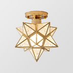 Lampa Sufitowa Gwiazda Nowoczesna z Szklanym Kloszem - 3