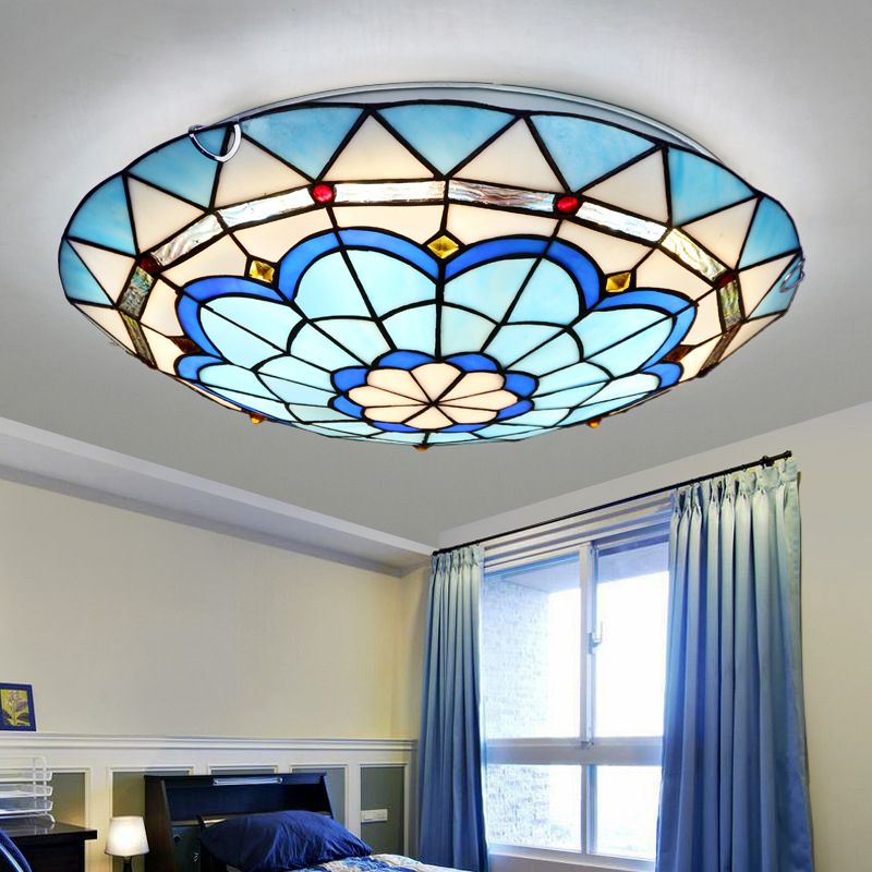 Lampa Sufitowa Tiffany z Witrażowym Kloszem - 3