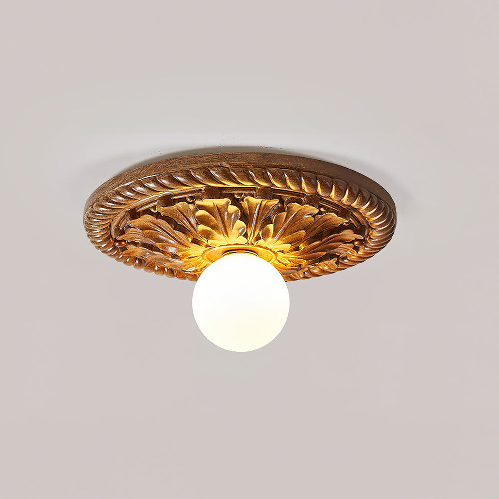 Lampa Sufitowa Vintage Rustykalna z Ornamentem Kwiatowym - 21