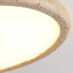 Lampa Sufitowa Wabi Sabi z Okrągłym Kloszem Imitującym Kamień - 8