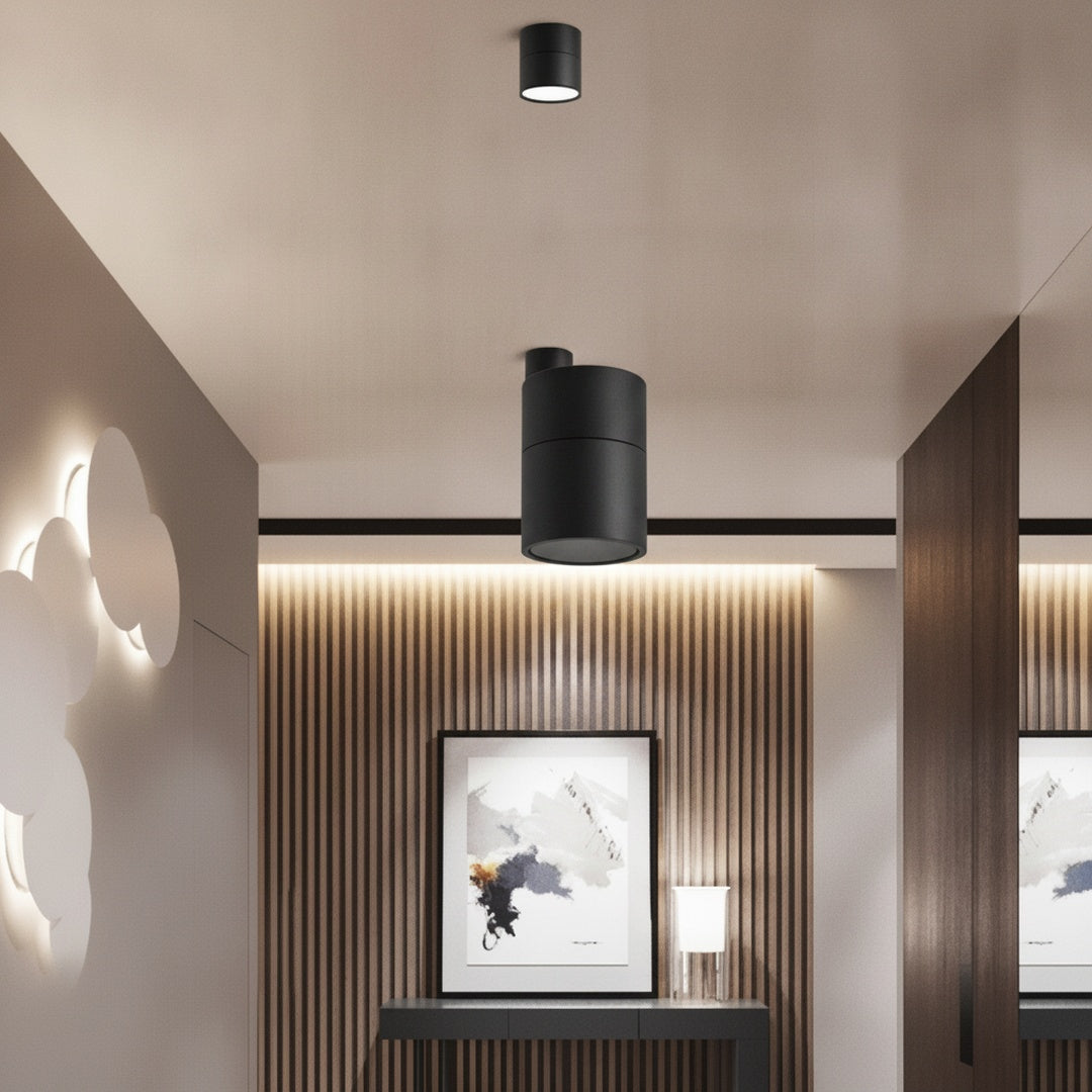Lampa Sufitowa Minimalistyczna z Obrotową Głowicą i Diodą LED