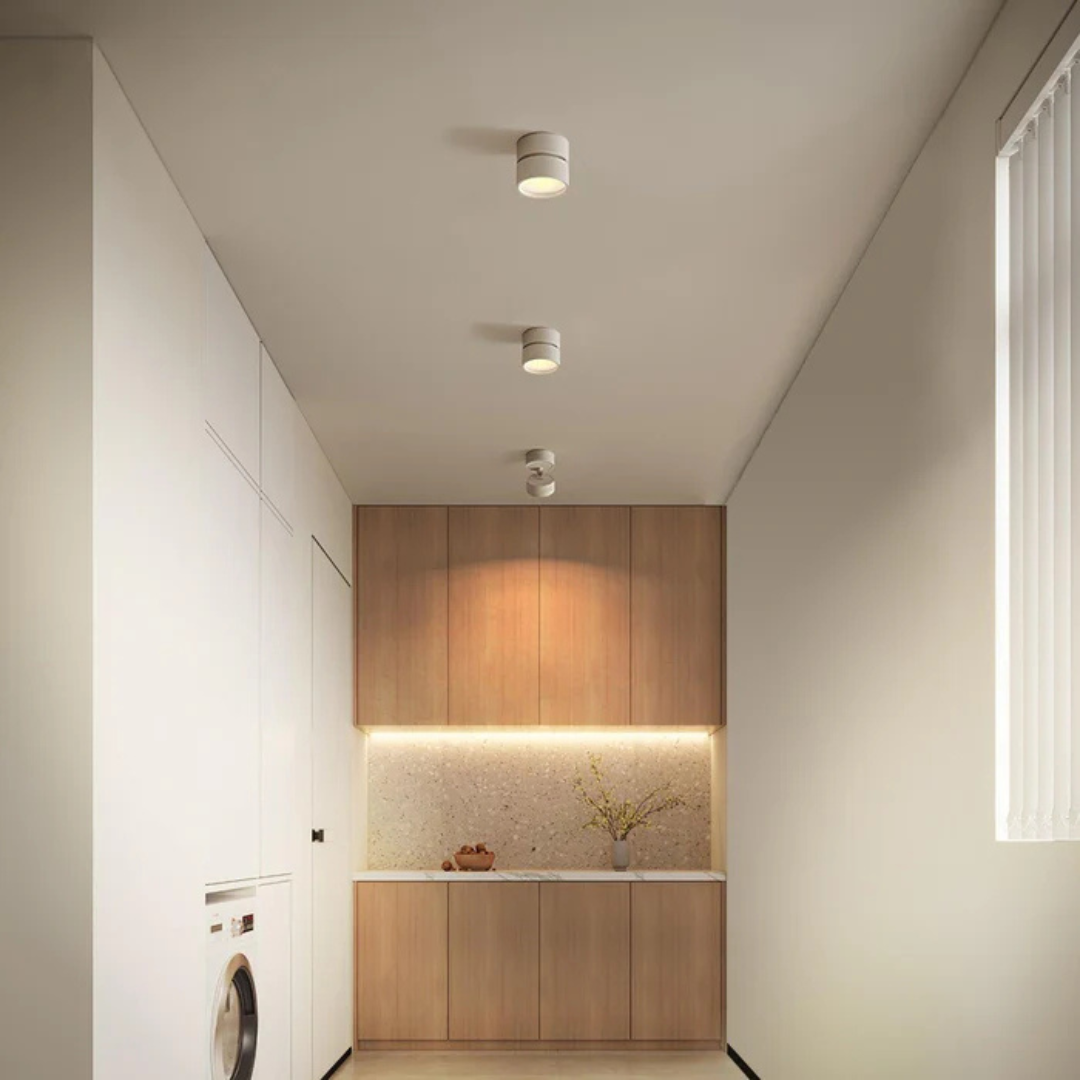 Lampa Sufitowa Minimalistyczna z Obrotową Głowicą i Diodą LED