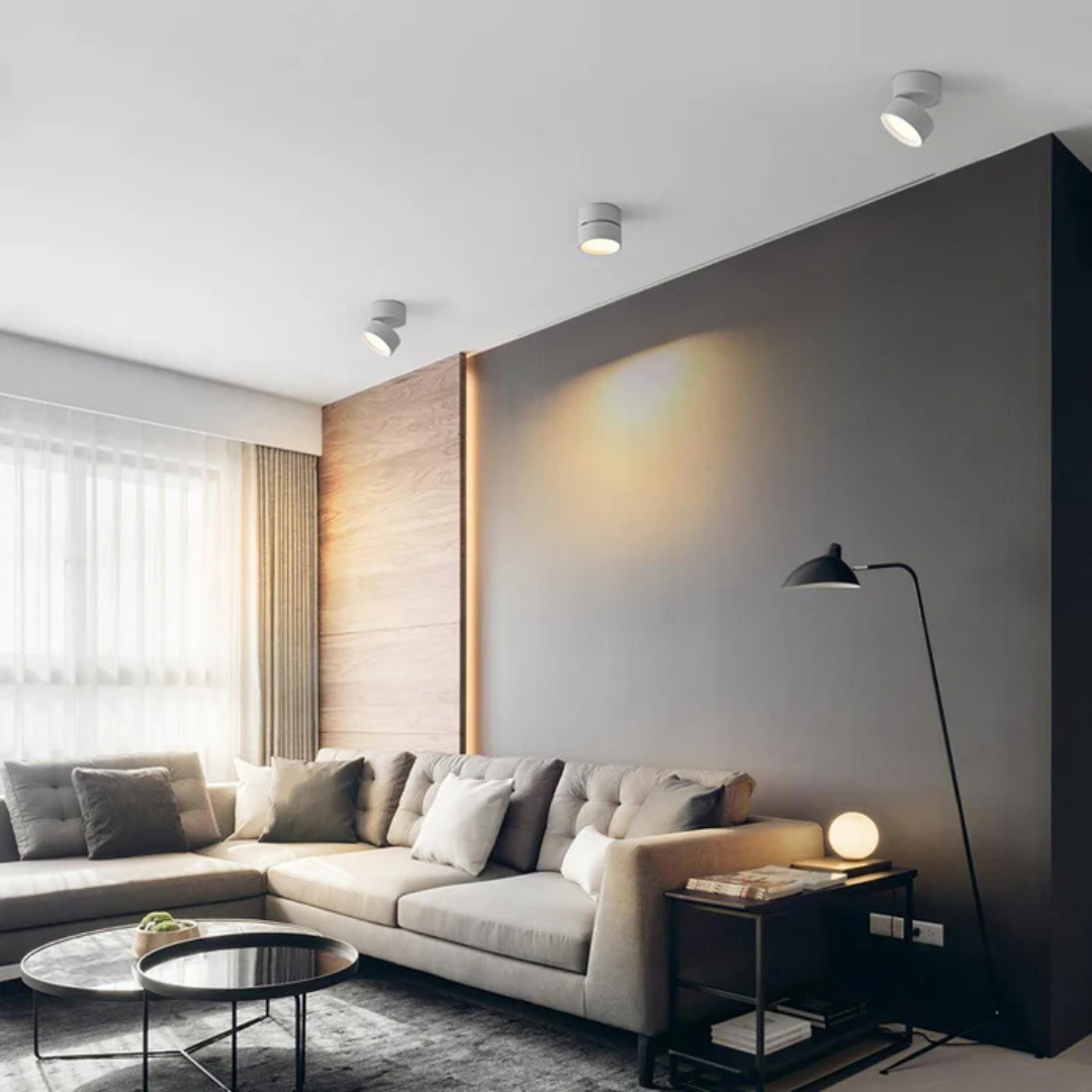 Lampa Sufitowa Minimalistyczna z Obrotową Głowicą i Diodą LED - 5