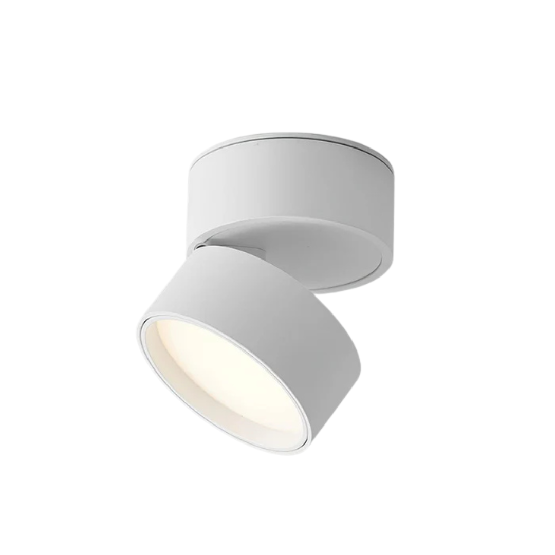 Lampa Sufitowa Minimalistyczna z Obrotową Głowicą i Diodą LED - Biały