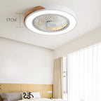 Lampa Sufitowa z Wentylatorem LED Skandynawska z Drewnianymi Akcentami - 14