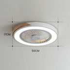 Lampa Sufitowa z Wentylatorem LED Skandynawska z Drewnianymi Akcentami - 15