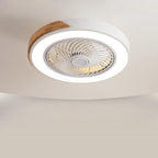 Lampa Sufitowa z Wentylatorem LED Skandynawska z Drewnianymi Akcentami - 4