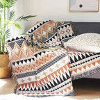 Koc Dekoracyjny Boho Aztec z Ozdobnymi Frędzlami - 16