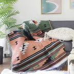Koc Dekoracyjny Boho Aztec z Ozdobnymi Frędzlami - 6