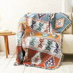 Koc Dekoracyjny Boho Aztec z Ozdobnymi Frędzlami - 8