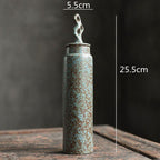 Pojemnik na Herbatę Ceramiczny z Rzeźbioną Pokrywką w Stylu Wabi-Sabi - 14