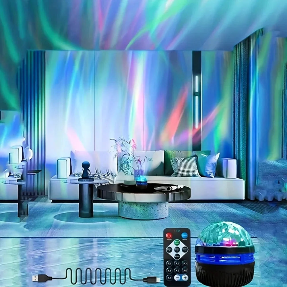 Projektor Nocny Zorza Polarna z Pilotem i Efektami Świetlnymi RGB - 8