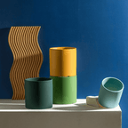 Osłonka na Doniczkę Ceramiczna Okrągła z Podstawką - 3